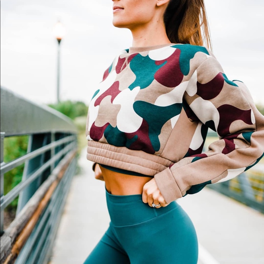 Balance Athletica Cropped Camo Sweatshirt